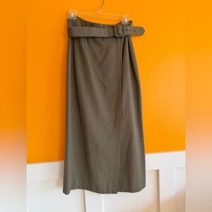 Casual Corner Camel Brown Belted Pencil Skirt